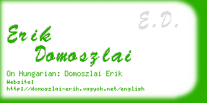 erik domoszlai business card